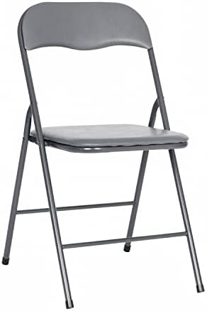 Flash Furniture Madison 5-Piece Folding Card Table and Chair Set, Gray