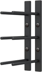 Ultra Wine Racks Cork Out Wall Mounted Wine Rack (1 Foot, Matte Black, Holds 3 Wine Bottles) - Modern & Minimalist Metal Wine Storage for Home Bar, Kitchen, Dining Room, Wine Cellar
