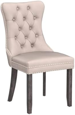 Virabit Upholstered Dining Chairs Set of 4, Velvet Tufted Dining Chairs with ...