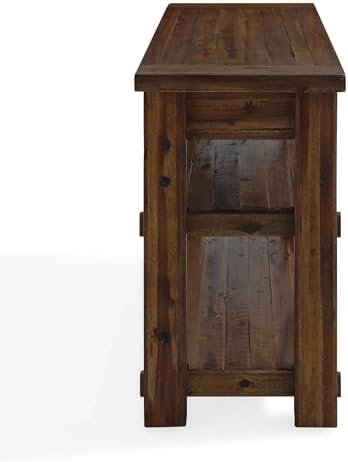 Alaterre Furniture Durango Solid Wood Console Table, Natural, 54”x17”x30”