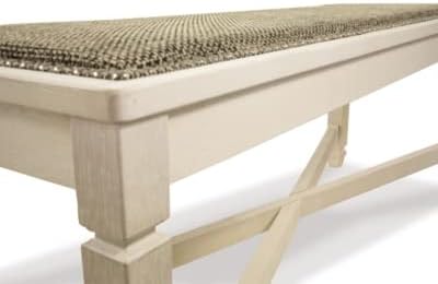 Signature Design by Ashley Bolanburg Upholstered Dining Bench, 50", Whit...