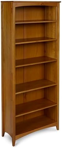 Camaflexi Shaker Style 6 Shelf Bookcase / Solid Wood / 72 inch Tall / Adjusta...