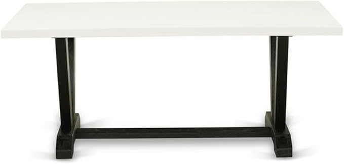 East West Furniture VT627 V-Style Modern Dining Table - a Rectangle Kitchen T...
