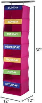Sagler Daily Activity Organizer Kids 7 Shelf Portable Closet Hanging Closet Organizer Great Closet Solutions