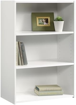 Sauder Beginnings 3-Shelf Bookcase/ Book shelf, Soft White finish
