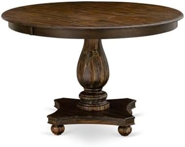 FE2-07-TP Ferris Dining Table - a Round Wooden Table Top with Pedestal Base, ...