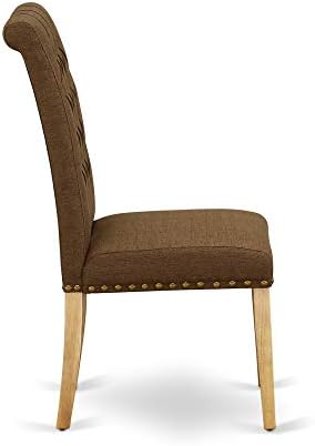 East West Furniture DLBR3-OAK-18 3 Piece Kitchen Table & Chairs Set Conta...