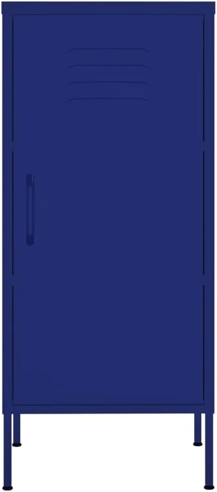 Steel Storage Cabinet Navy Blue 16.7x13.8x40 in with 2 Adjustable Shelves, 13...