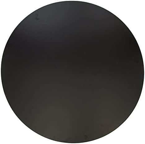 LeisureMod Bristol 35" Round Dining Table, Modern MDF Wood in Black Meta...