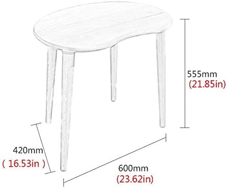 Telephone Table, Solid Wood Pea Shaped Side Table,Living Room Bedroom Furnitu...
