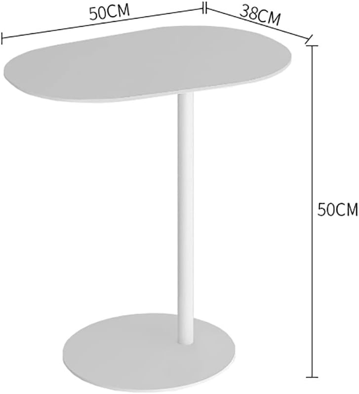C-Shaped Side Table, Iron Living Room Table, Mini Corner Table for Bedroom or...