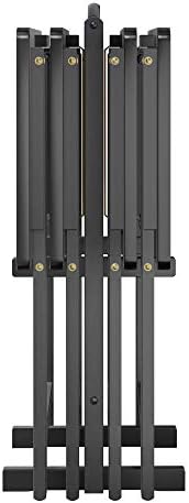 Winsome Alex Set of 4 Foldable Snack Tables with Storage Rack, Black, 26"