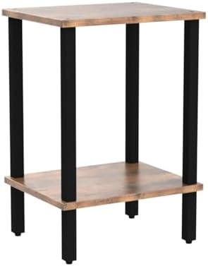 TUTOTAK End Table, Set of 2, Side Table, Nightstand, 2-Tier Storage Shelf, So...