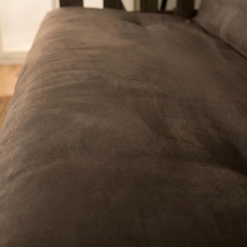 Kodiak Furniture Tucson Full Futon Set in Rustic Walnut Finish with Storage D...
