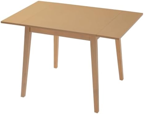 P PURLOVE 3 Piece Kitchen Dining Set, Wood Dining Table Set, Natural+Beige