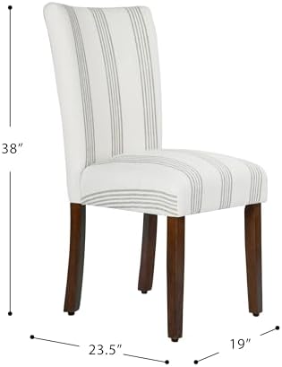 HomePop Parsons Dining Chair - Brown Stripe (Set of 2)