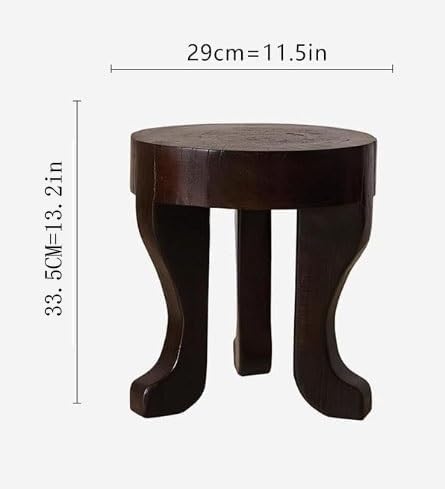 Solid Timber Three-Legged Side Table， Indoor/Outdoor End Table，for Patio, Bal...