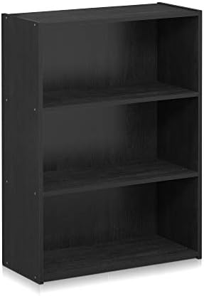 Furinno PASIR Book Shelf, 3-Tier Bookshelf, Storage Shelves Bookcase, 9.7 x 2...