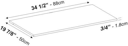 Palace Imports 100% Solid Wood Optional Shelf for 2- and 3-Sliding Door Wardr...