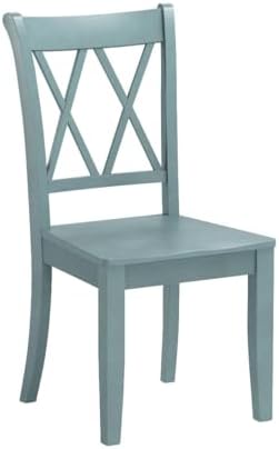 GIANTEX Set of 2 Dining Chairs, Rubber Wood Dining Room Chair, Farmhouse Dini...