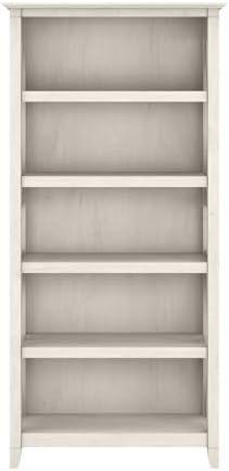 Bush Home Tall 5 Shelf Bookcase for Living Room or Home Office, Large Bookshe...