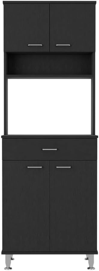 Tuhome Santoro 60 Pantry Cabinet with Double Doors, Adjustable Shelves, Versa...
