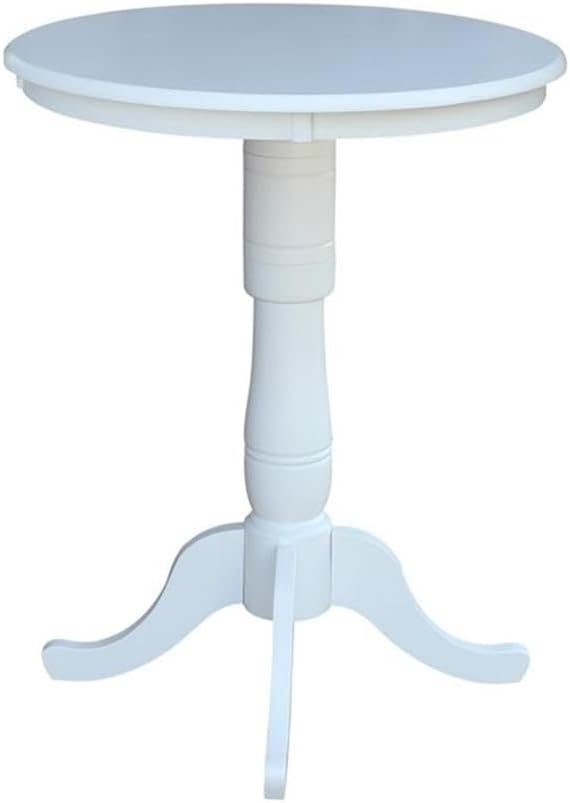 IC INTERNATIONAL CONCEPTS 30" Round Top Pedestal Dining Table, 40.9&quot...