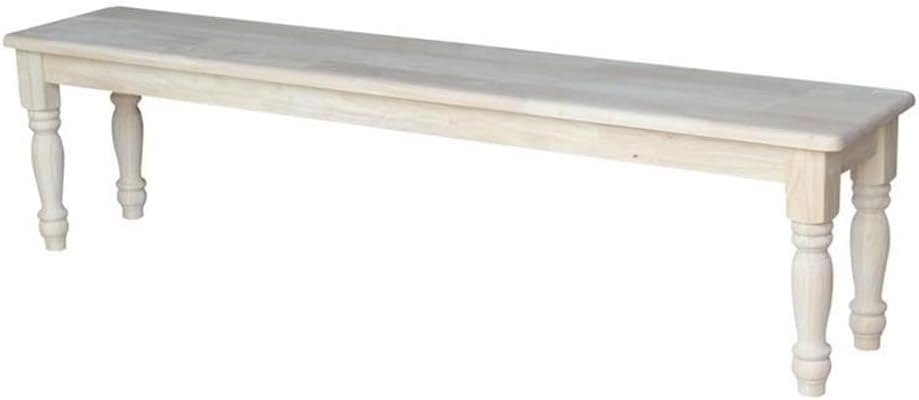 International Concepts BE-72S Shaker Style Bench, Unfinished
