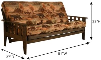 Kodiak Furniture Tucson Full Size Futon Set In Rustic Walnut Finish, Canadian
