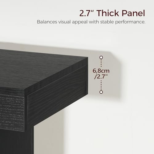 MAHANCRIS Console Table, 39.4'' Black Rectangular Entryway Table, Mod...