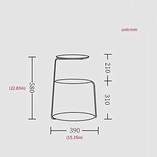 Telephone Table, End Table,Black Walnut Stainless Steel Titanium-Plated Side ...