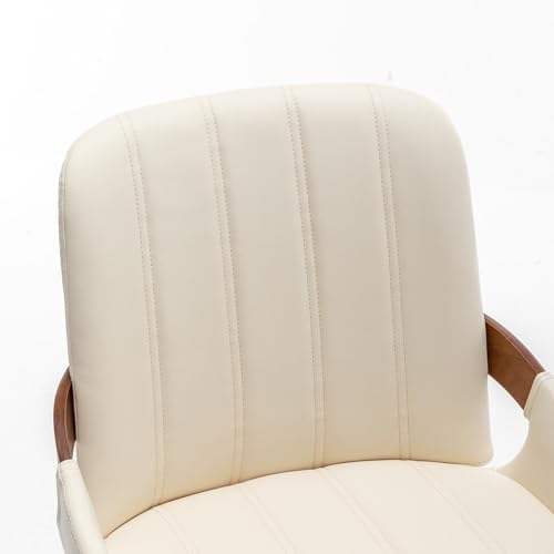 Mid Century Modern Faux Leather Upholstered Dining Chairs,Armless Accent Chai...