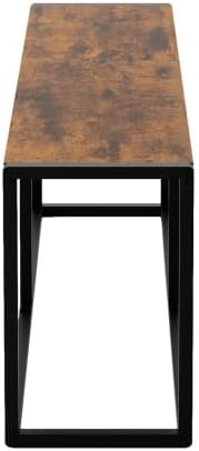 VINGLI 47.2 Inch Indoor/Outdoor Bench, Rustic Brown Dining & Patio Bench ...