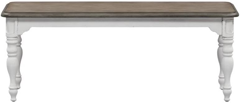 Liberty Furniture Industries Magnolia Manor Dining Bench (RTA), Antique White
