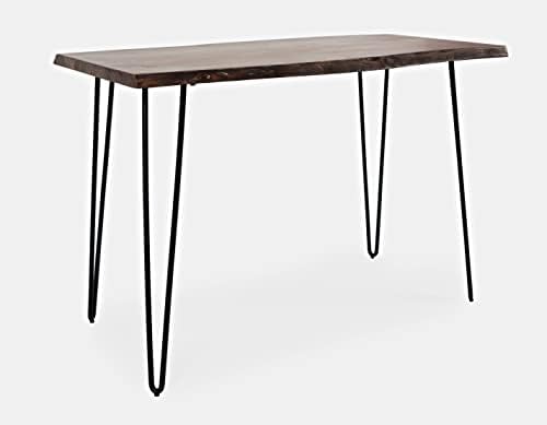 Jofran Nature's Edge 52" Farmhouse Dining Table - Solid Wood Counter...