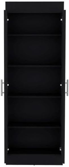 Clinton Pantry Cabinet Engineered Wood Black