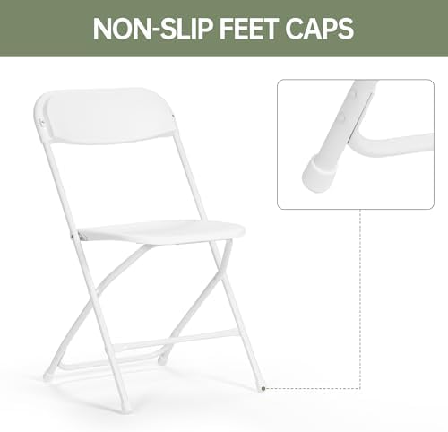 100 PCS Plastic Folding Chair, Portable Commercial Chair, Heavy-Duty Plastic ...