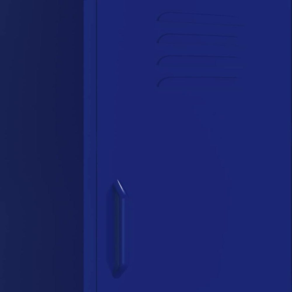 Steel Storage Cabinet Navy Blue 16.7x13.8x40 in with 2 Adjustable Shelves, 13...