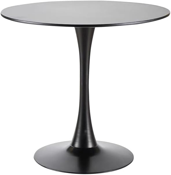 24" Round Dining Table for 2 MDF Table Top and Heavy Metal Dining Table ...
