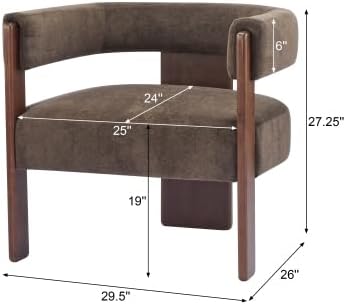 Christopher Knight Home Nettie Modern Accent Chair for Living Room, Velvet Fa...