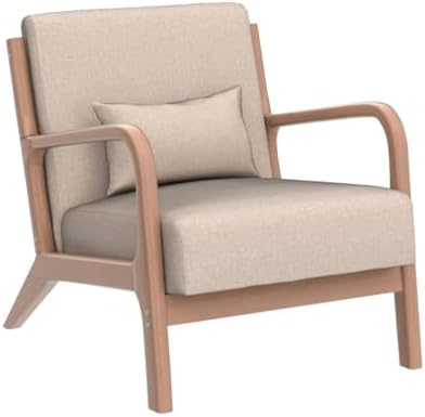 INZOY Mid-Century Modern Accent Chair Set of 2, Upholstered Living Room Chair...