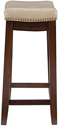 Linon Backless Counter Stool, Brown
