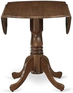 East West Furniture DLT-AWA-TP Dublin Dining Room Table - a Round Solid Wood ...