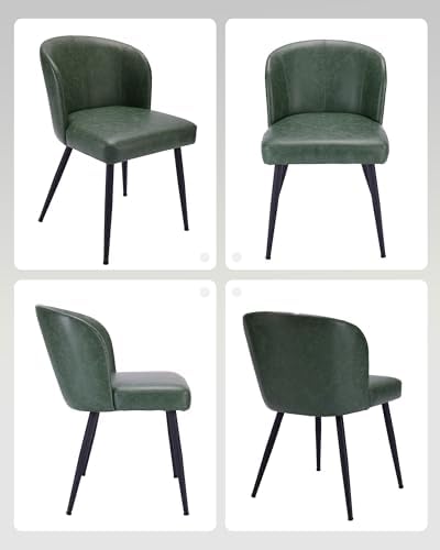 Susalt Dining Chairs Set of 2, Upholstered Kitchen Chairs with Faux Leather C...