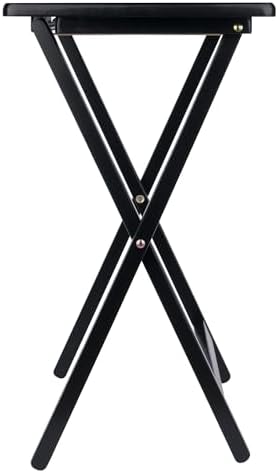 Winsome Alex Set of 2 Foldable Snack Tables, Black