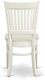 East West Furniture ANVA5-LWH-W 5 Piece Kitchen Table Set for 4 Includes a Ro...