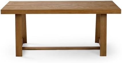 Plank+Beam Classic 72 Inch Dining Table, Rectangular, Pecan Wirebrush | Non-T...