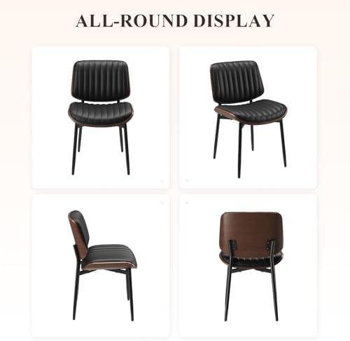 MALOL Leather Dining Chairs Set of 4, Modern Upholstered Dining Room Kitchen ...