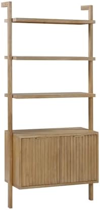 Nathan James Jasper 3-Shelf Solid Wood Boho Bookshelf, Wall Mounted Bookshelf...