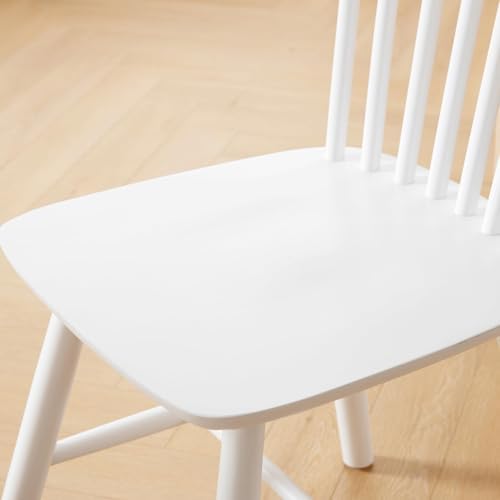 Windsor Dining Chairs Set of 2, Spindle Back Wooden Chairs